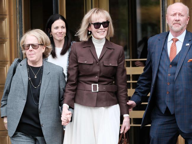 Writer E. Jean Carroll leaves a Manhattan courthouse after a jury found former President Donald Trump liable for sexually abusing her in a Manhattan department store. Picture: Getty Images via AFP