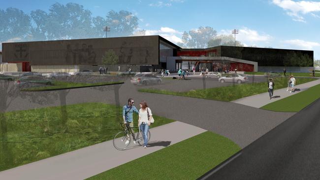 An artists' impressions of the proposed Moorabbin development for St Kilda Football Club.