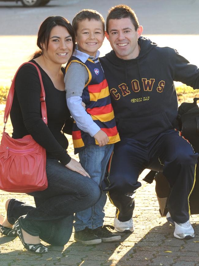 Jack pictured as a youngster with mum Lauren and dad Ian in 2011. Picture: Chris Mangan.