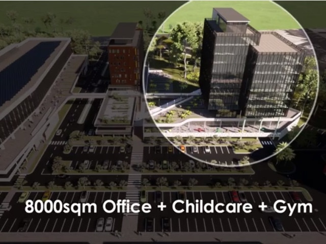 The final stage will include an office, childcare centre and gym.