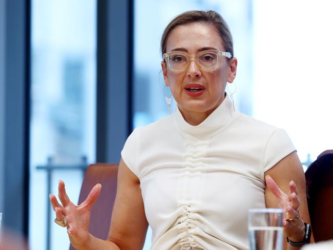 08/11/2018: . Rachel David (PHA) speaking during a roundtable discussion with the heads of health insurers, to debate Labor's policy on health insurance and to suggest reforms the potential new govt should consider. Hollie Adams/The Australian