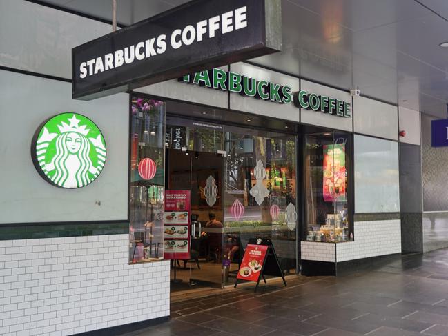 MELBOURNE,AUSTRALIA-NewsWire Photos 01 JANUARY, 2025: Palestine protesters on New Yers Eve spat on staff and stole some merchandise at a Starbucks cafe on Swanston Street. Picture :NewsWire / Valeriu Campan