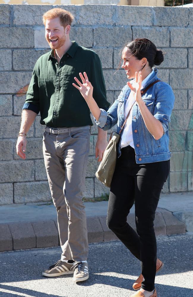 The Duke and Duchess of Sussex visit Waves for Change at Monwabisi Beach. Picture: Chris Jackson/Getty Images