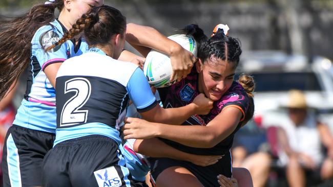 Harmony Crichton of the Wests Tigers Tarsha Gale Cup team. Picture: Rhiannah Gebbie/Shot Of Guac Photography