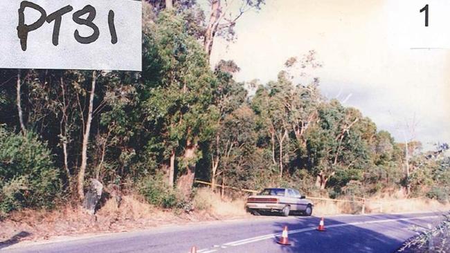 The location at Tea Tree Gully where the body of Yasmin Sinodinos was found.