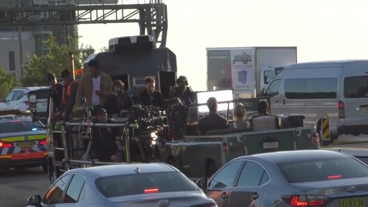 Euphoria star Sydney Sweeney films on Sydney Harbour Bridge