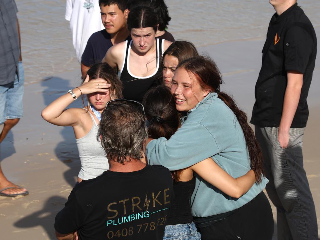 Hundreds of people have gathered at Bribie Island for a vigil to honour 17-year-old shark attack victim Charlize Zmuda. Picture: David Clark