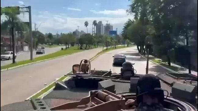 Brazilian Army Evacuates People From Flooded Hotel