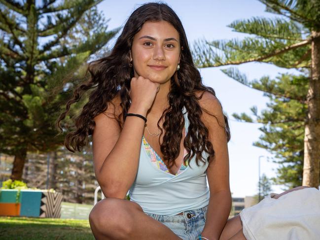 ADELAIDE, SOUTH AUSTRALIA - Advertiser Photos DECEMBER 20, 2024: Mya Nicolitsi 14yrs at Glenelg, SA. Picture: Emma Brasier