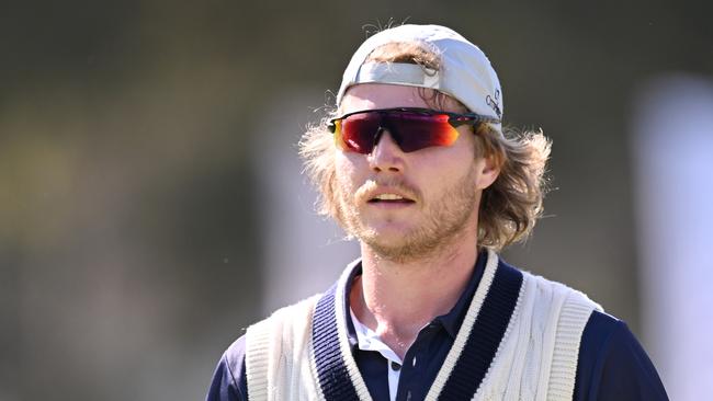 MELBOURNE, AUSTRALIA - OCTOBER 19: Will Pucovski of Victoria warms up during the Sheffield Shield match between Victoria and Western Australia at CitiPower Centre, on October 19, 2022, in Melbourne, Australia. (Photo by Morgan Hancock/Getty Images)