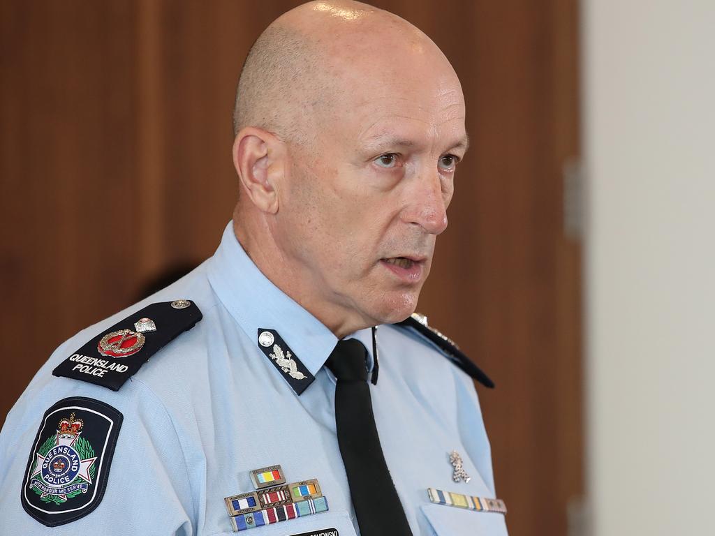 Deputy Commissioner Steve Gollschewski became emotional about the death of Doreen Langham just hours after police visited her regarding a DVO breach call-out. Picture: Jono Searle