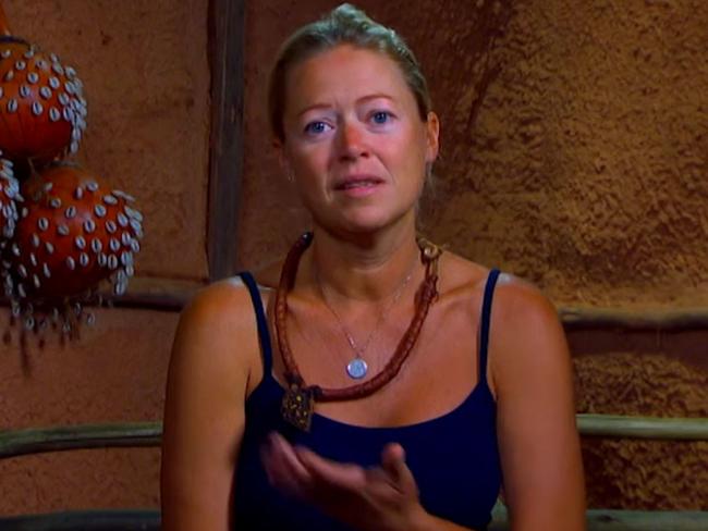 Jo Beth Taylor is not the happiest of campers on I’m A Celebrity ... Get Me Out of Here! Picture: Supplied