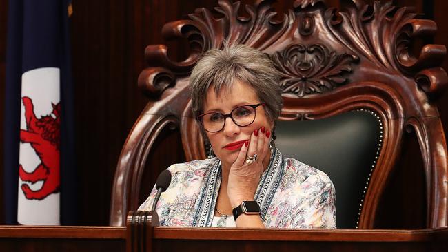 Sue Hickey speaker. Question time in the Tasmanian parliament. Picture: Nikki Davis-Jones