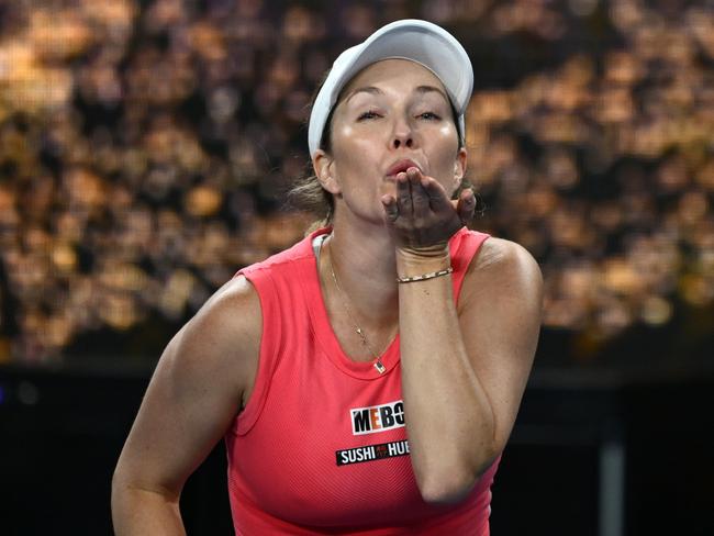 Danielle Collins riled up the Australian Open crowds. Picture: Getty