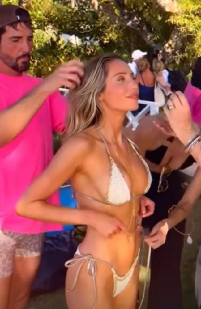 Behind the scenes of Alix Earle's Sports Illustrated shoot. Picture: Instagram/Alix Earle