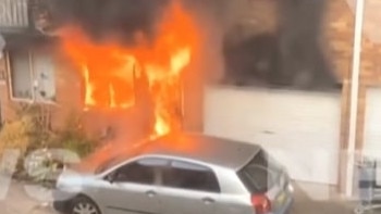 The fire at Tweed Heads. Picture: 7 News.