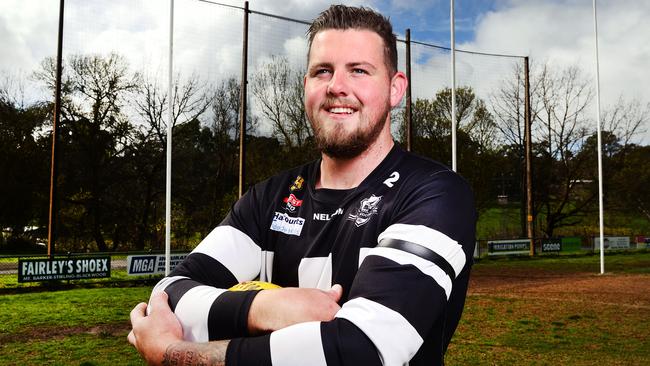 Darcy Hourigan will go down as one of Hahndorf and Nairne Bremer’s greatest goalkickers. Picture: AAP/Mark Brake