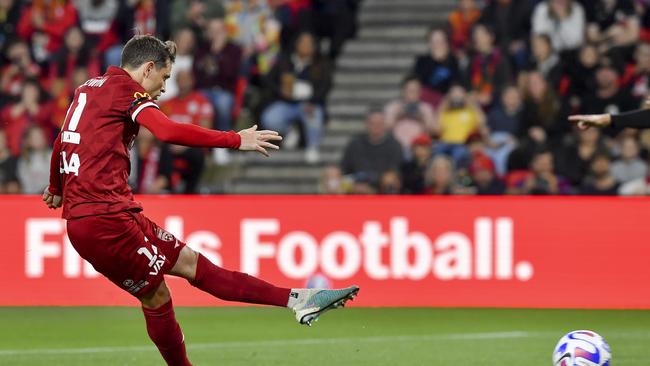 Craig Goodwin hopes to inspire Adelaide United in Gosford. Picture: Mark Brake/Getty Images