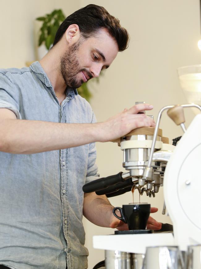 Mitch Gersbach owner at District Specialty Coffee. Picture: Justin Lloyd