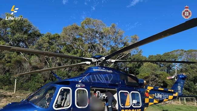 The Sunshine Coast-based LifeFlight aeromedical crew today airlifted a man from Kâ€™gari after a water incident.