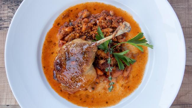 Bistro St Jacques’ confit duck leg cassoulet. Picture: Supplied