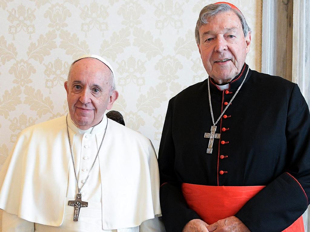 Pell was right-hand man to Pope Francis. Picture: AFP