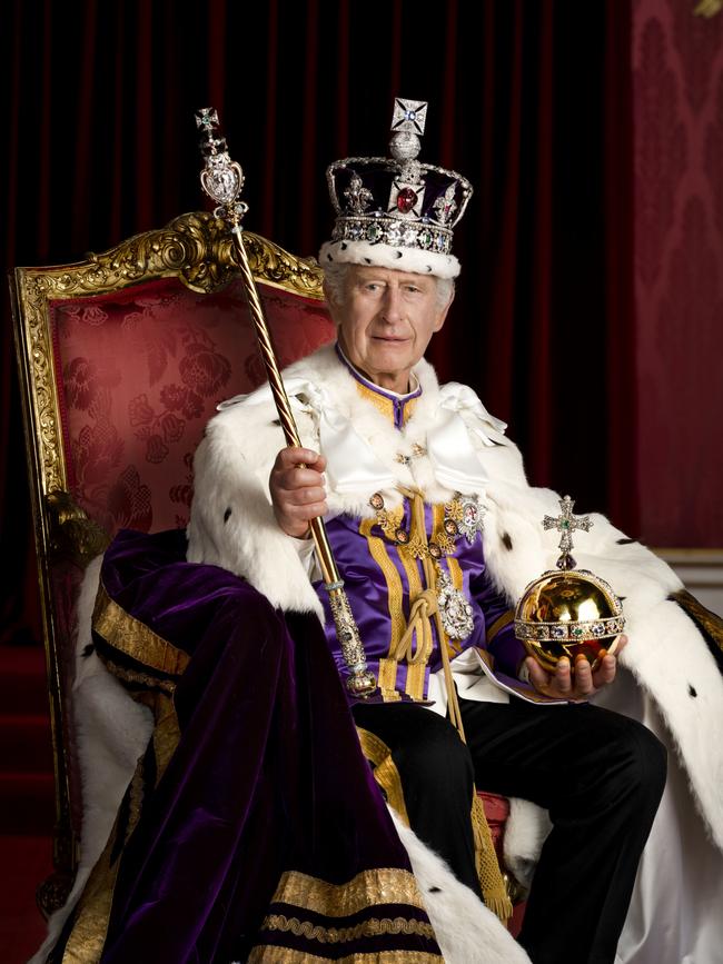 King Charles III at his coronation in May 2023 in London, England. Picture: Buckingham Palace