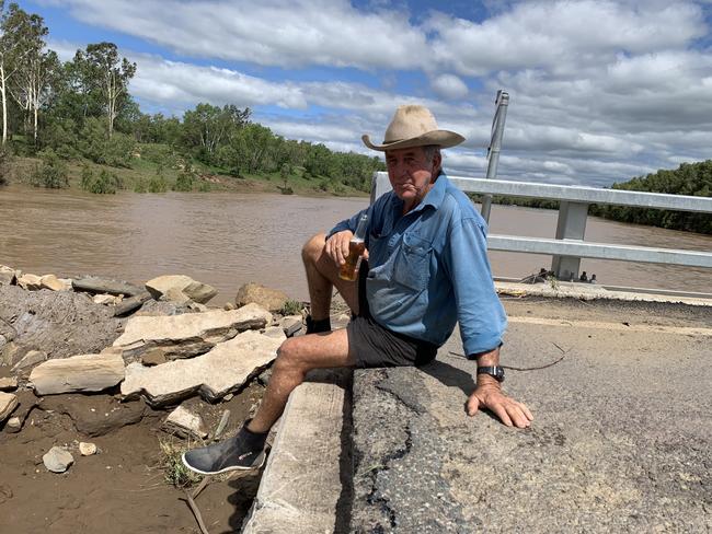 Local Jim Hillier from Glenmore at Bowen River bridge.