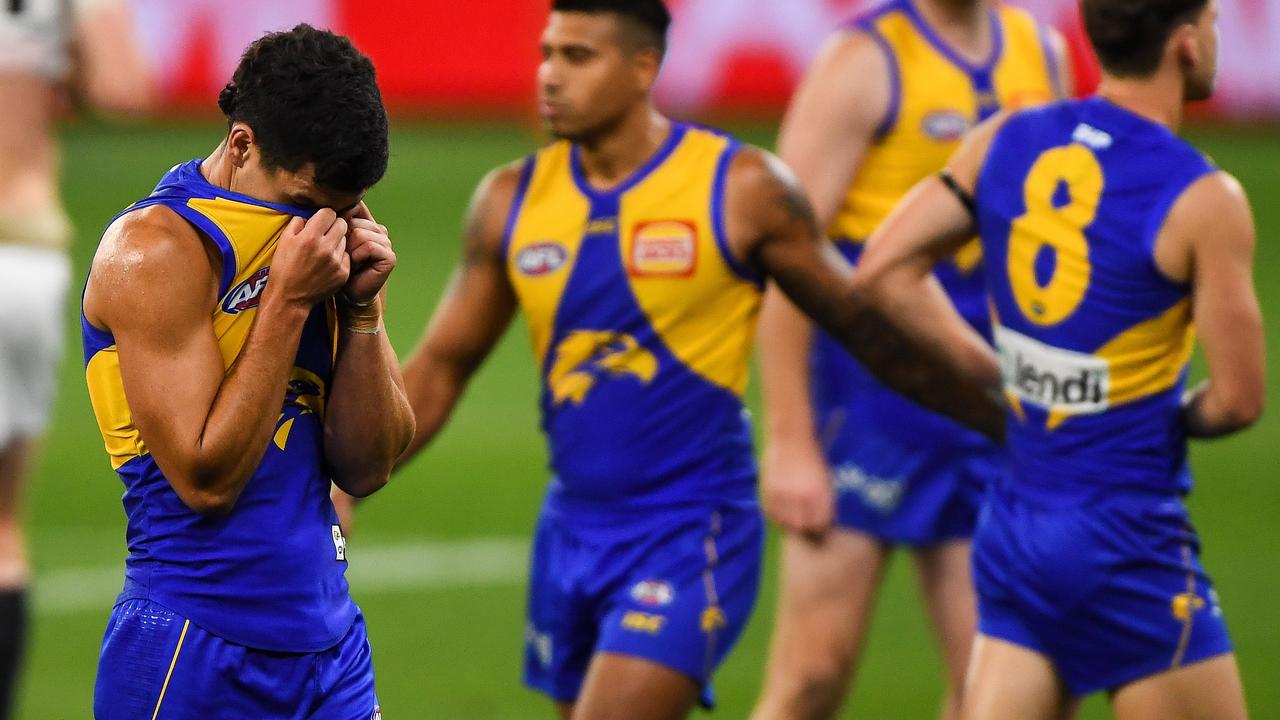 It was another disappointing season for West Coast, despite sky-high expectations. (Photo by Daniel Carson/AFL Photos via Getty Images)