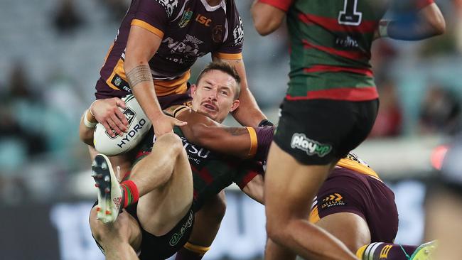 The Rabbitohs late comeback was thwarted by the Broncos. Picture. Phil Hillyard