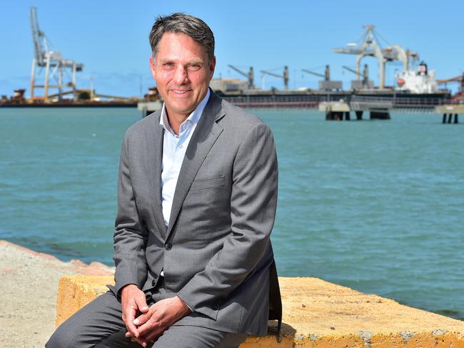 The Shadow Minister for Defence, Richard Marles MP in Townsville to discuss the impact of LaborÕs support to increase a naval presence and maintenance at the Townsville Port. Picture: Shae Beplate.