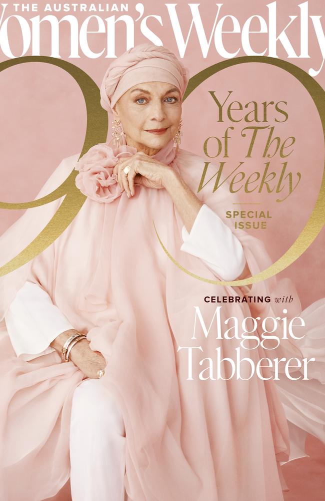 There was only one magazine that Australia’s original supermodel, Maggie Tabberer, would consider doing a cover shoot for at the age of 86 — the same magazine of which she was the face for 15 years, The Australian Women’s Weekly. Picture: Supplied by Australian Women’s Weekly.