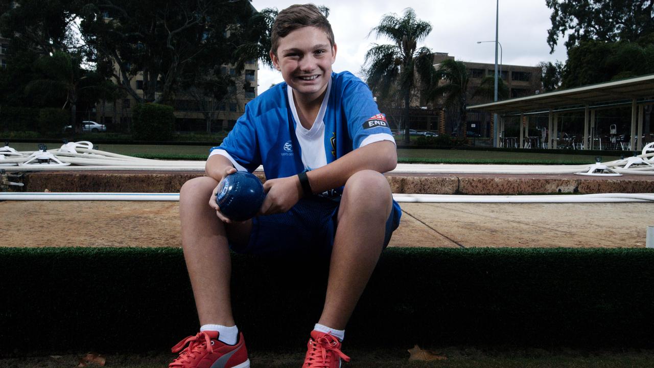 Adelaide Lawn Bowls rising star Cooper Hocking. Picture: Morgan Sette