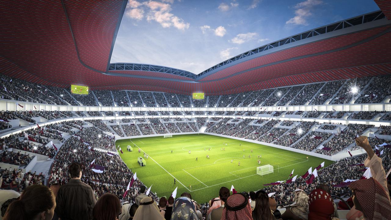 Computer-generated artists impression of a Qatar 22 Stadium