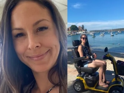 Melene Guevremont, 37, left in a wheelchair after suspected Pfizer vaccine injury. Picture: GoFundMe