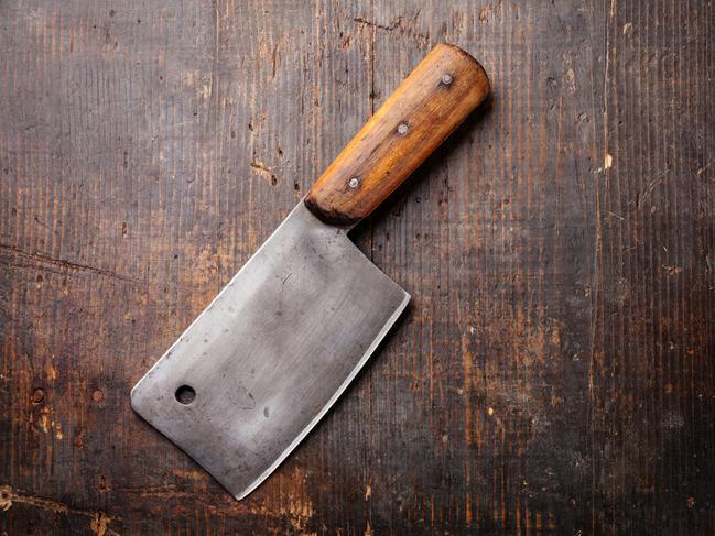 Police allege Ms Thompson concealed a meat cleaver in her pant’s waistband before allegedly unleashing it on the unknown men. Picture: Generic.