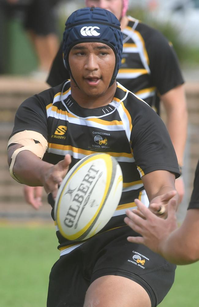 QLD Rugby Union State Championships (17-18 years boys) at the Townsville Sports Precinct. Saturday May 24. Wide Bay against Capricorn. Picture: Evan Morgan