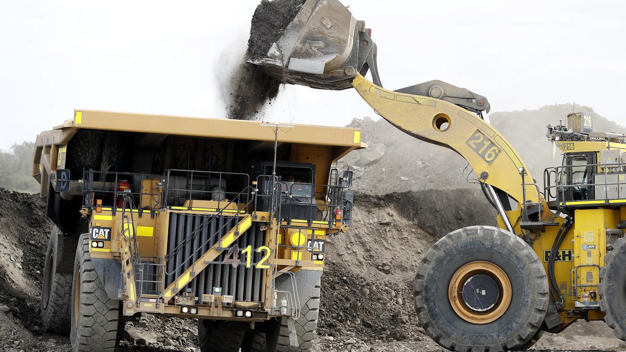 Mining trucks pictured at the New Acland Mine, 25th of May 2022. A new stage of the New Acland Mine is close to final approval. (Image/Josh Woning)