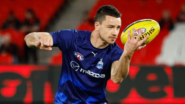 Luke Davies-Uniacke has hit form approaching North Melbourne’s bye. Picture: Dylan Burns/AFL Photos via Getty Images