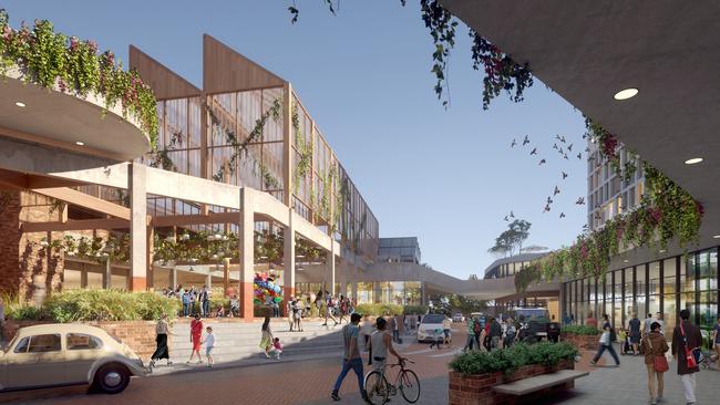 Artist's impression of the piazza-style "Market Square" to be developed at the former Le Cornu site on Anzac Hwy in Forestville. Picture: Supplied by Renewal SA