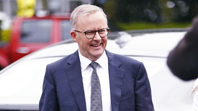 Labor leader Anthony Albanese campaigning in Brisbane on Thursday. Picture: Sam Ruttyn