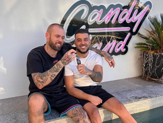 Adrian Portelli and Troy Williams aka Candyman 2.0 are great mates. Picture: Instagram