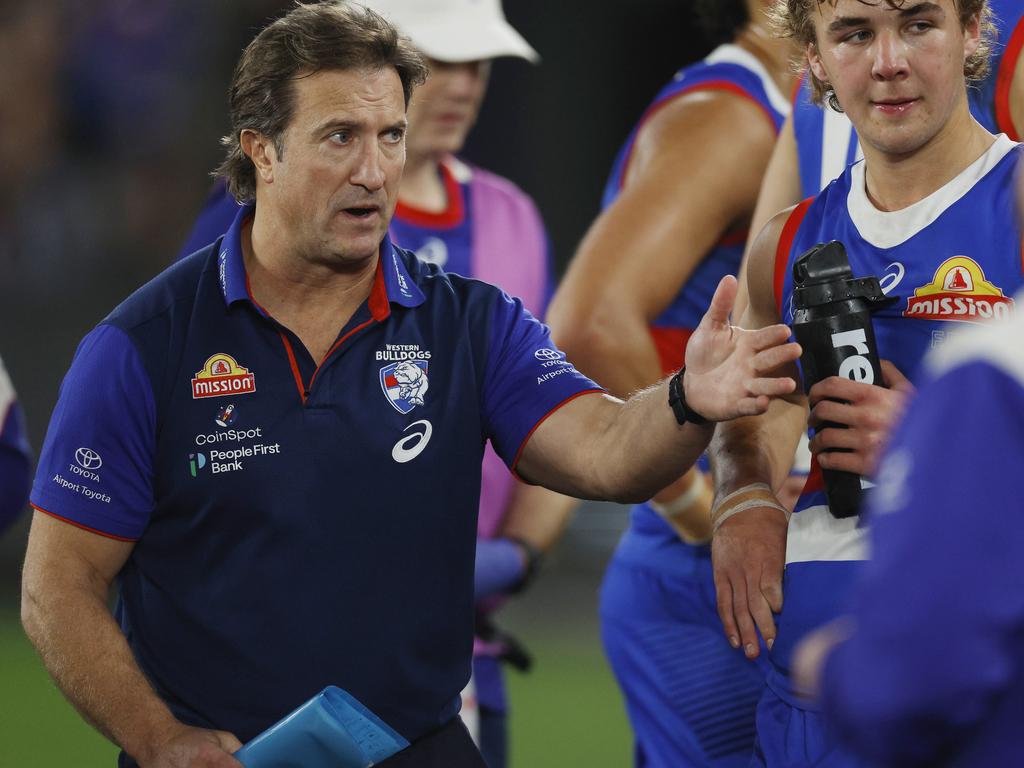 Luke Beveridge could be stranded on 12 wins again. Picture: Michael Klein