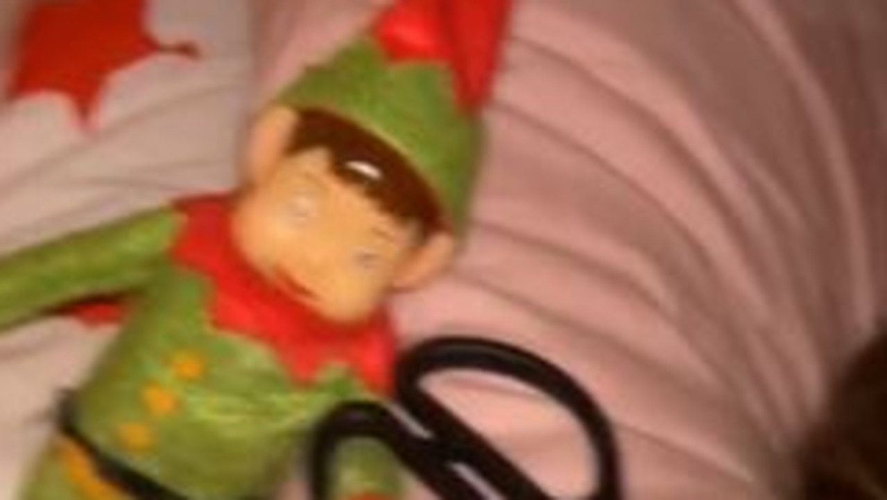 Woman cuts daughters pyjamas in Elf on the Shelf prank