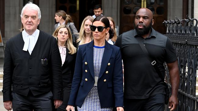 Rebekah Vardy leaves the Royal Courts of Justice. Picture: Getty Images.