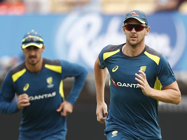 Mitchell Starc and Josh Hazlewood were left out of the first Test team. Picture: Ryan Pierse/Getty Images