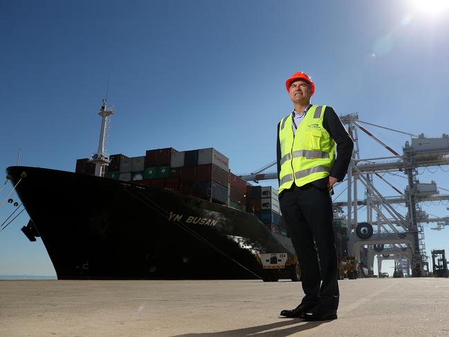 Port of Brisbane CEO Roy Cummins. Photos of the Port of Brisbane. Pic Peter Wallis