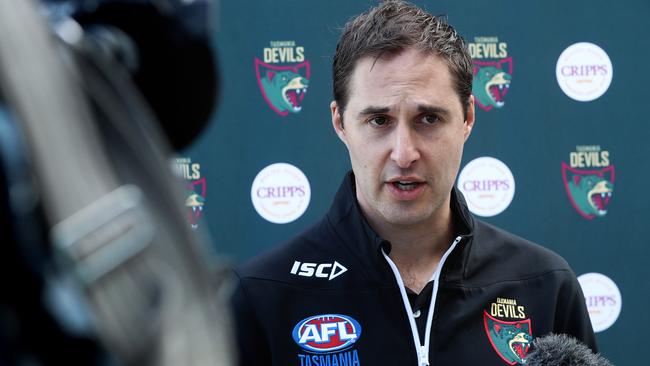 Tasmania Devils NAB League Development Coach Cameron Joyce Picture: LUKE BOWDEN