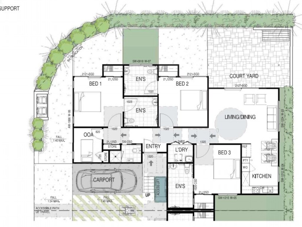 An approved design plan for one of the six new dwellings at the site of 299 and 301 Shakespeare St, Mackay. Picture: Jazz Designs.