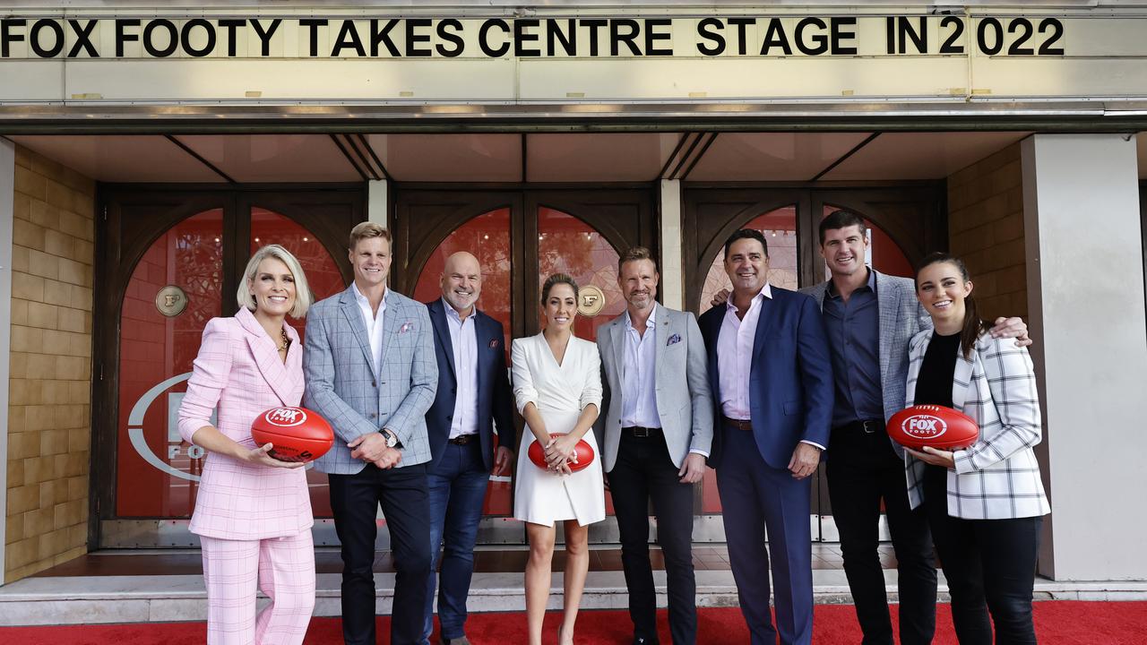 Chloe Molloy (far right) was among the Fox Sports luminaries at the season launch.